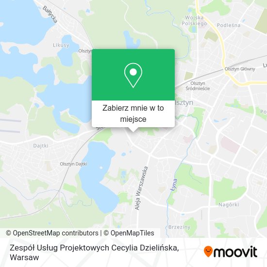 Mapa Zespół Usług Projektowych Cecylia Dzielińska