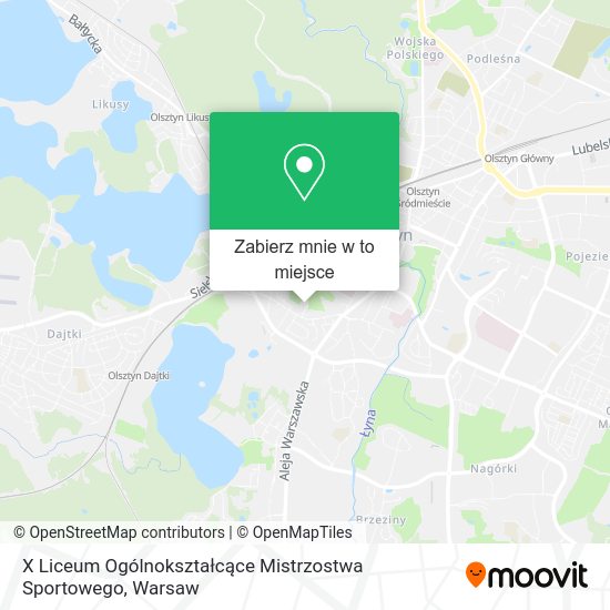 Mapa X Liceum Ogólnokształcące Mistrzostwa Sportowego