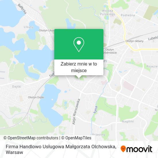 Mapa Firma Handlowo Usługowa Małgorzata Olchowska