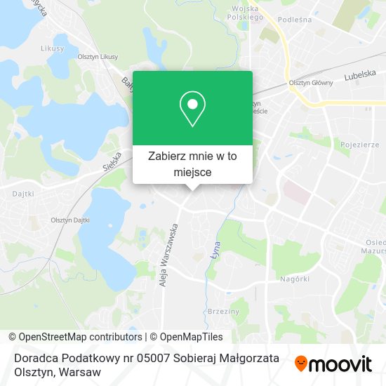 Mapa Doradca Podatkowy nr 05007 Sobieraj Małgorzata Olsztyn