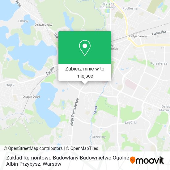 Mapa Zakład Remontowo Budowlany Budownictwo Ogólne Albin Przybysz