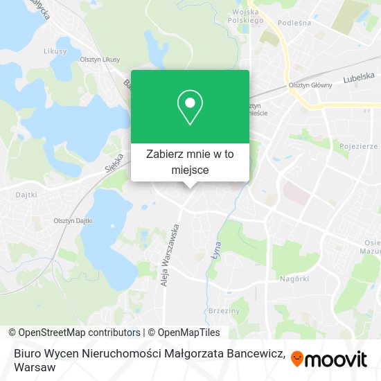 Mapa Biuro Wycen Nieruchomości Małgorzata Bancewicz