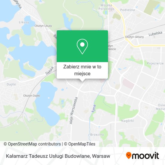 Mapa Kałamarz Tadeusz Usługi Budowlane