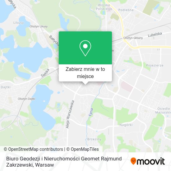 Mapa Biuro Geodezji i Nieruchomości Geomet Rajmund Zakrzewski