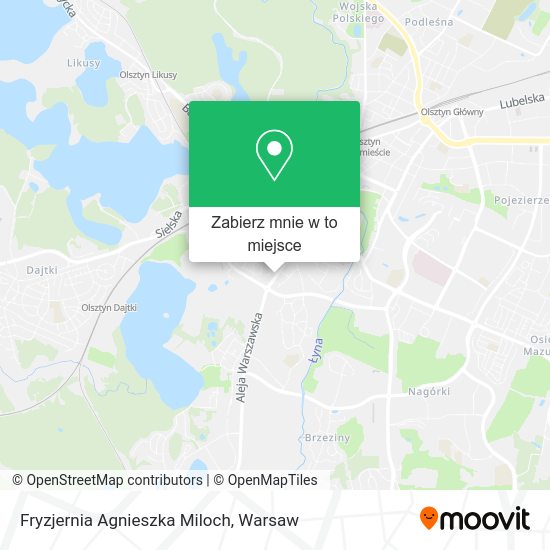 Mapa Fryzjernia Agnieszka Miloch