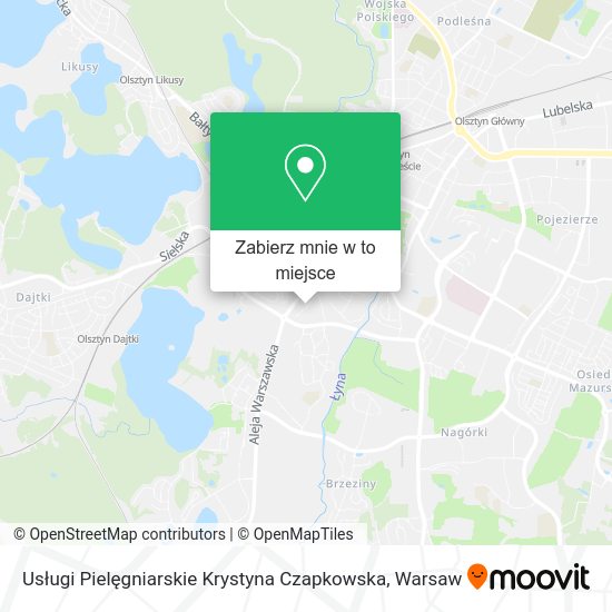 Mapa Usługi Pielęgniarskie Krystyna Czapkowska