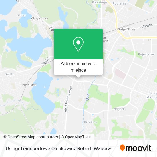 Mapa Uslugi Transportowe Olenkowicz Robert