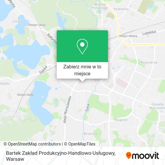 Mapa Bartek Zakład Produkcyjno-Handlowo-Usługowy