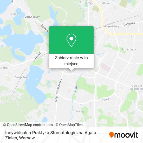 Mapa Indywidualna Praktyka Stomatologiczna Agata Zieleń