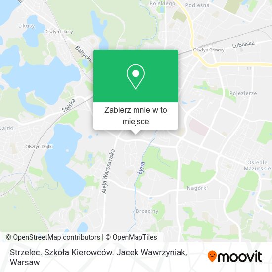 Mapa Strzelec. Szkoła Kierowców. Jacek Wawrzyniak