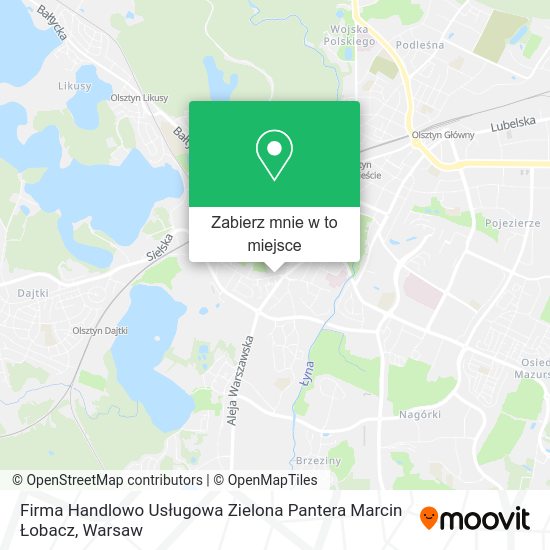 Mapa Firma Handlowo Usługowa Zielona Pantera Marcin Łobacz