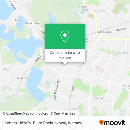 Mapa Łobacz Józefa. Biuro Rachunkowe