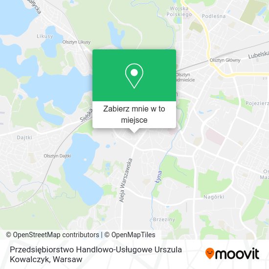 Mapa Przedsiębiorstwo Handlowo-Usługowe Urszula Kowalczyk