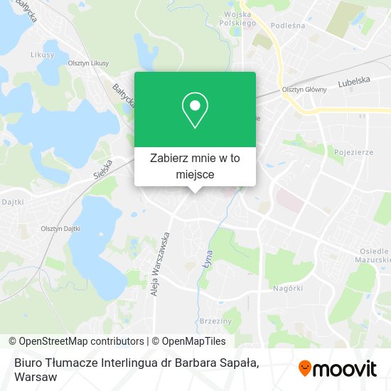 Mapa Biuro Tłumacze Interlingua dr Barbara Sapała