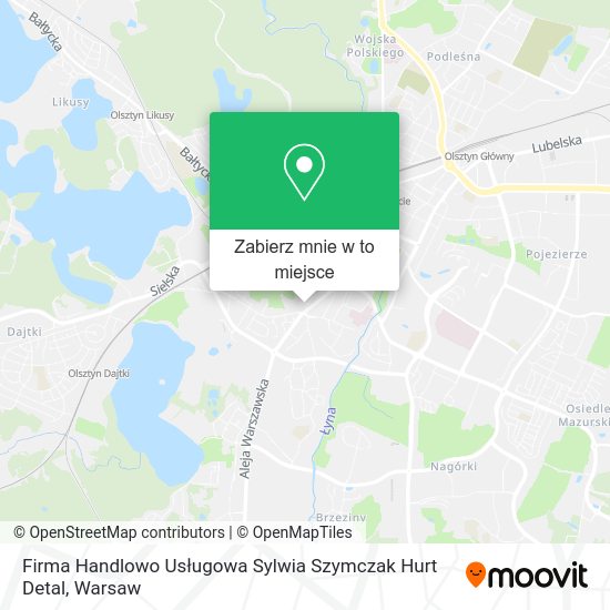 Mapa Firma Handlowo Usługowa Sylwia Szymczak Hurt Detal