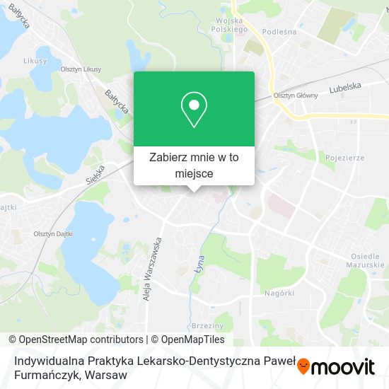 Mapa Indywidualna Praktyka Lekarsko-Dentystyczna Paweł Furmańczyk