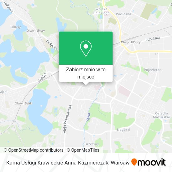 Mapa Kama Usługi Krawieckie Anna Kaźmierczak