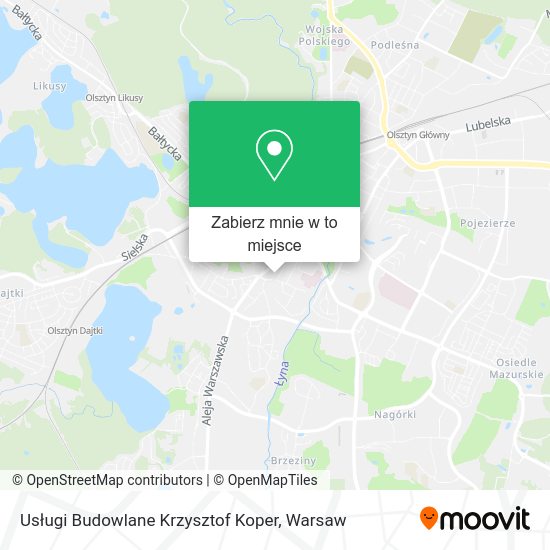 Mapa Usługi Budowlane Krzysztof Koper