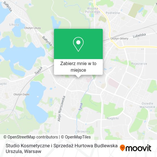 Mapa Studio Kosmetyczne i Sprzedaż Hurtowa Budlewska Urszula