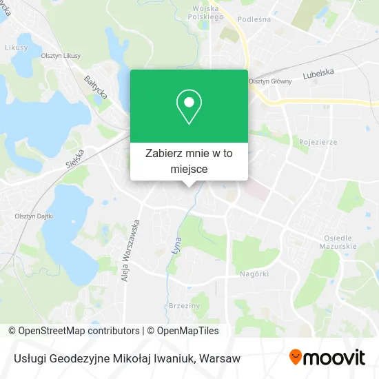 Mapa Usługi Geodezyjne Mikołaj Iwaniuk