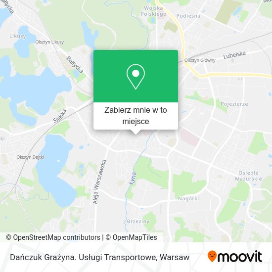 Mapa Dańczuk Grażyna. Usługi Transportowe