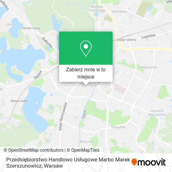 Mapa Przedsiębiorstwo Handlowo Usługowe Marbo Marek Szerszunowicz