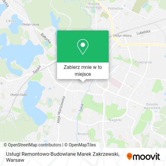 Mapa Usługi Remontowo-Budowlane Marek Zakrzewski