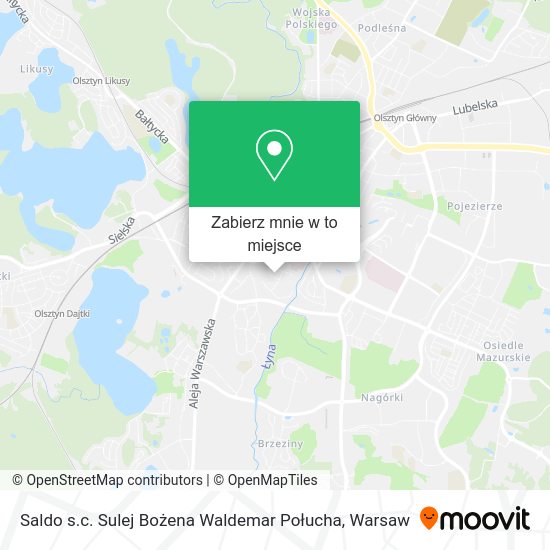 Mapa Saldo s.c. Sulej Bożena Waldemar Połucha