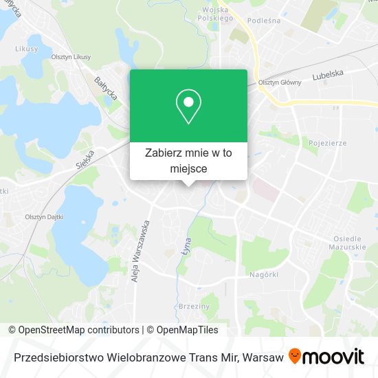 Mapa Przedsiebiorstwo Wielobranzowe Trans Mir