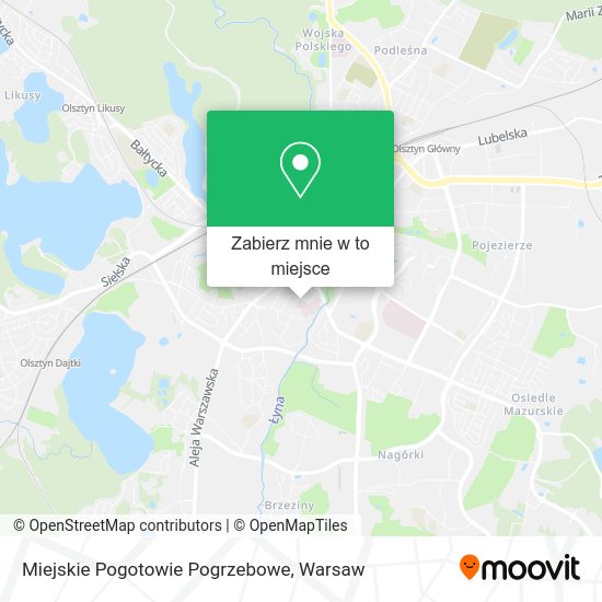 Mapa Miejskie Pogotowie Pogrzebowe