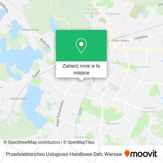 Mapa Przedsiebiorstwo Uslugowo Handlowe Dah