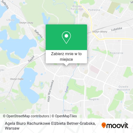 Mapa Agela Biuro Rachunkowe Elżbieta Betner-Grabska