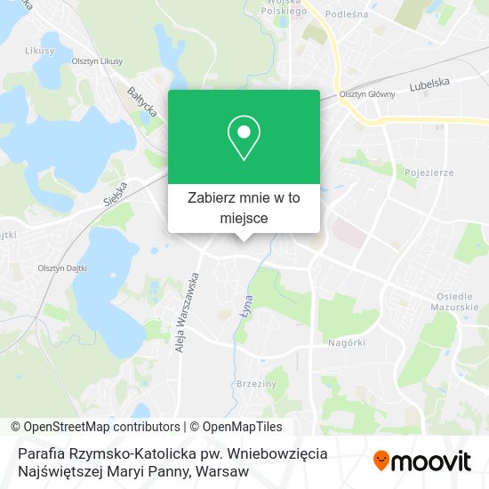 Mapa Parafia Rzymsko-Katolicka pw. Wniebowzięcia Najświętszej Maryi Panny