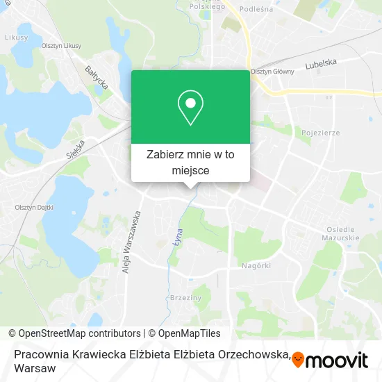 Mapa Pracownia Krawiecka Elżbieta Elżbieta Orzechowska