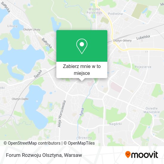 Mapa Forum Rozwoju Olsztyna