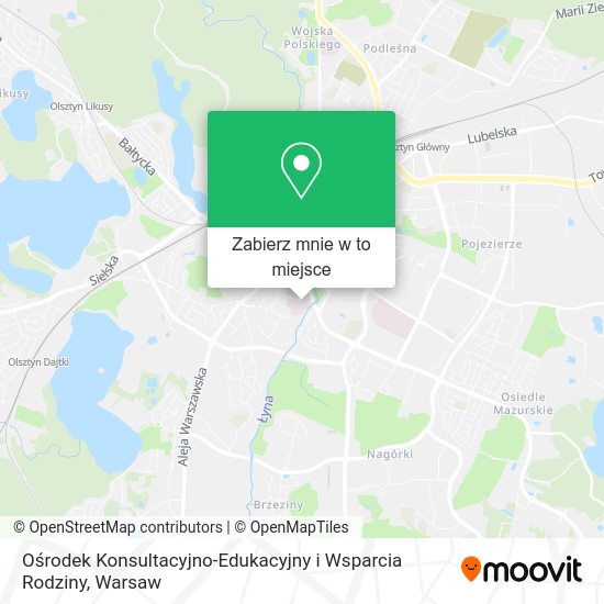 Mapa Ośrodek Konsultacyjno-Edukacyjny i Wsparcia Rodziny