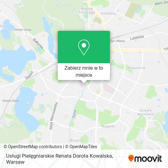 Mapa Usługi Pielęgniarskie Renata Dorota Kowalska