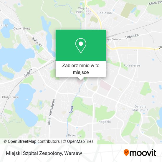 Mapa Miejski Szpital Zespolony