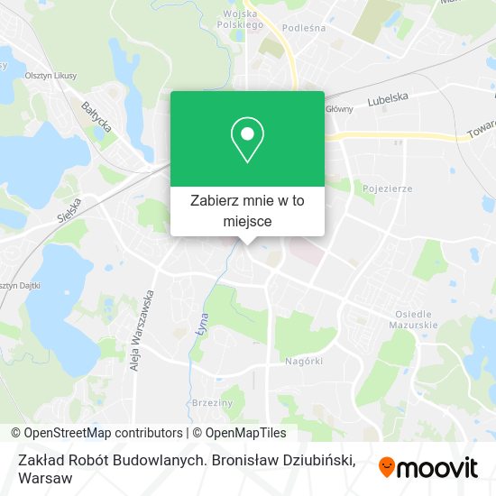 Mapa Zakład Robót Budowlanych. Bronisław Dziubiński