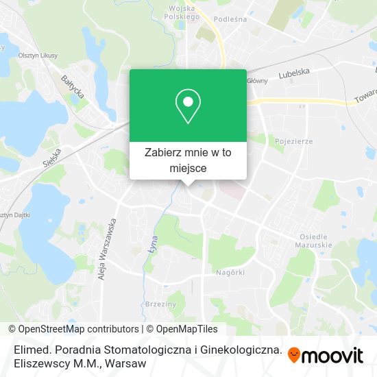 Mapa Elimed. Poradnia Stomatologiczna i Ginekologiczna. Eliszewscy M.M.