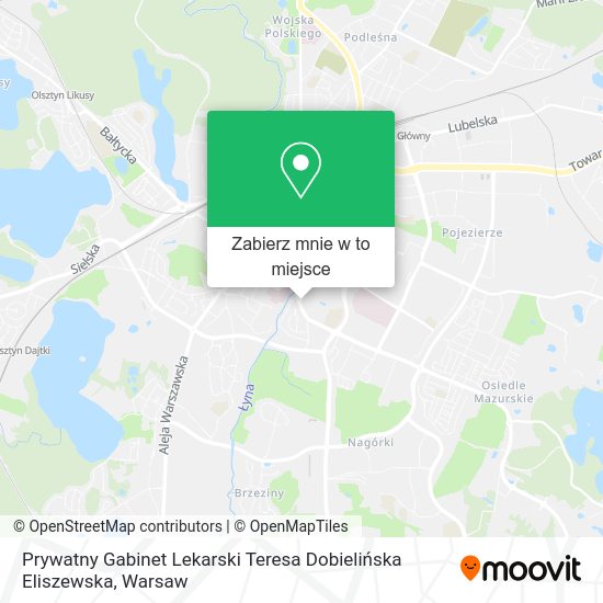 Mapa Prywatny Gabinet Lekarski Teresa Dobielińska Eliszewska