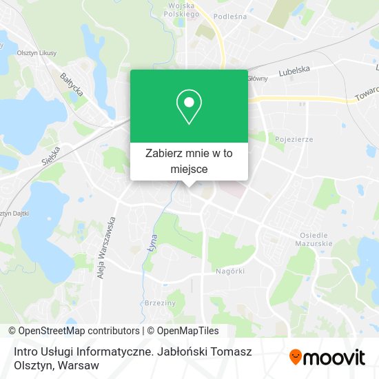 Mapa Intro Usługi Informatyczne. Jabłoński Tomasz Olsztyn