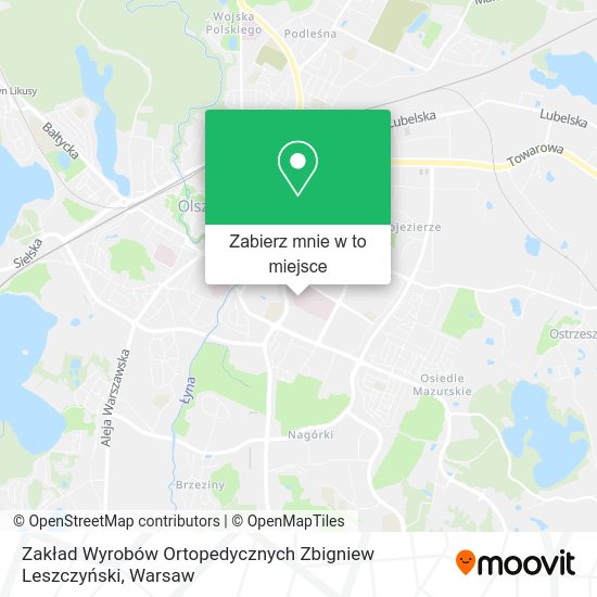 Mapa Zakład Wyrobów Ortopedycznych Zbigniew Leszczyński