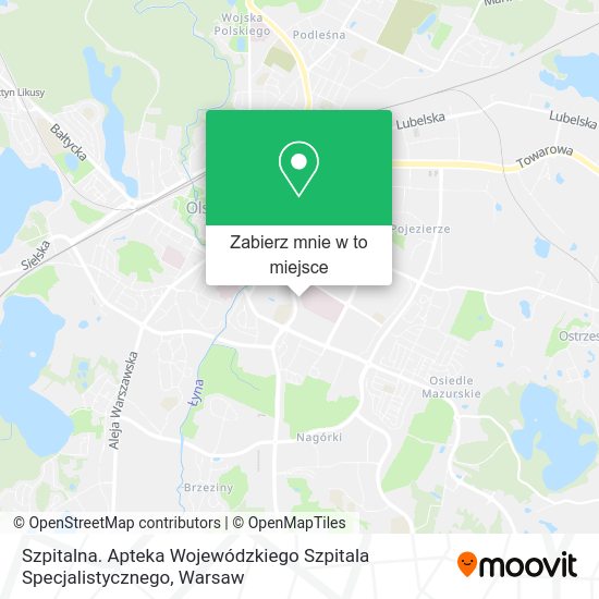 Mapa Szpitalna. Apteka Wojewódzkiego Szpitala Specjalistycznego