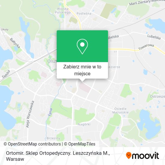 Mapa Ortomir. Sklep Ortopedyczny. Leszczyńska M.