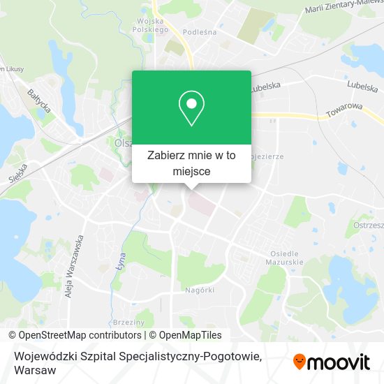 Mapa Wojewódzki Szpital Specjalistyczny-Pogotowie