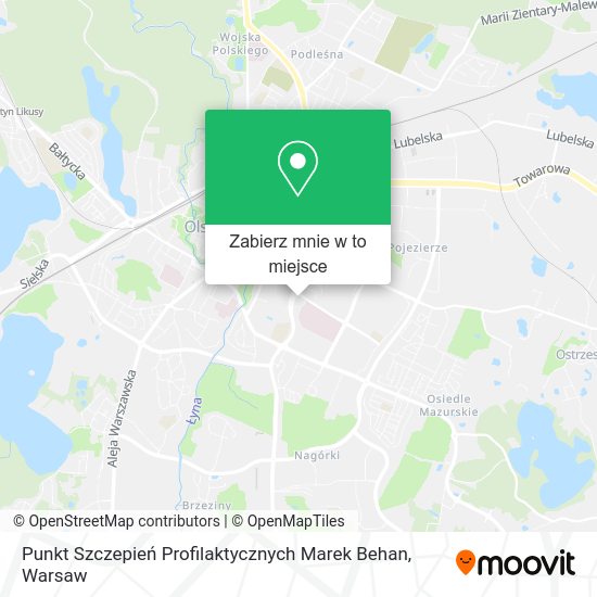 Mapa Punkt Szczepień Profilaktycznych Marek Behan