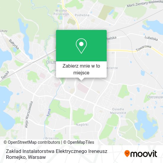 Mapa Zakład Instalatorstwa Elektrycznego Ireneusz Romejko