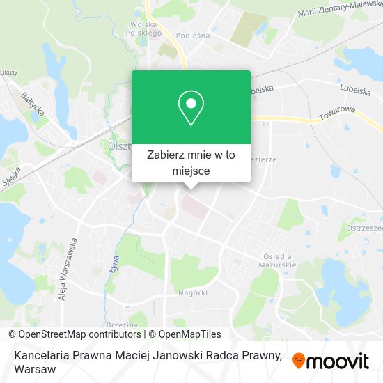 Mapa Kancelaria Prawna Maciej Janowski Radca Prawny