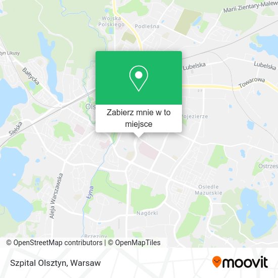 Mapa Szpital Olsztyn